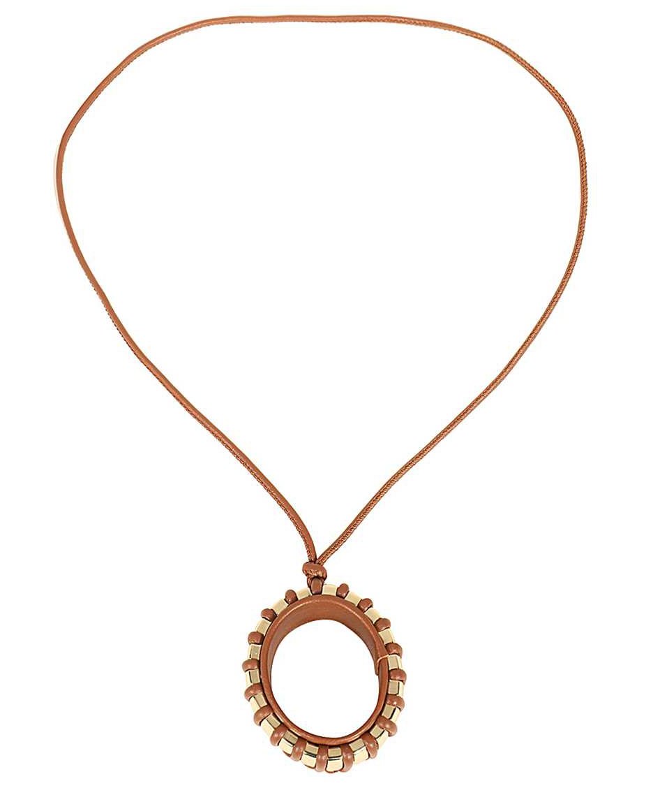 Max Mara Leather necklace Bruin