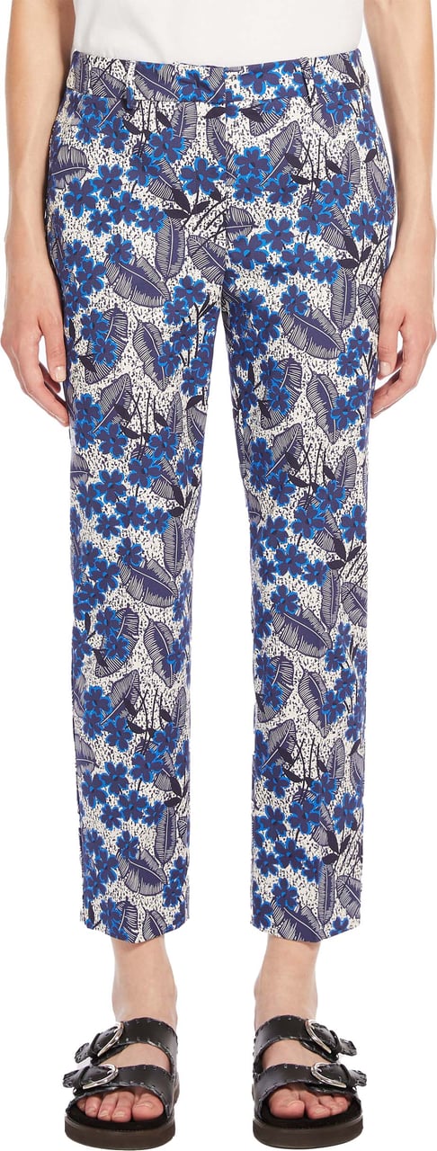 Max Mara Trousers Blue Blauw