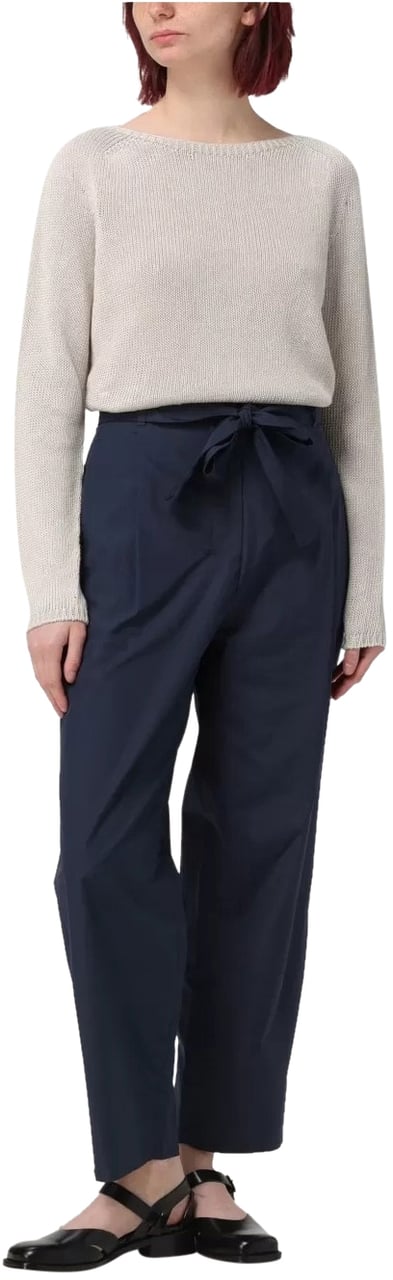 Max Mara Trousers Blue Blauw