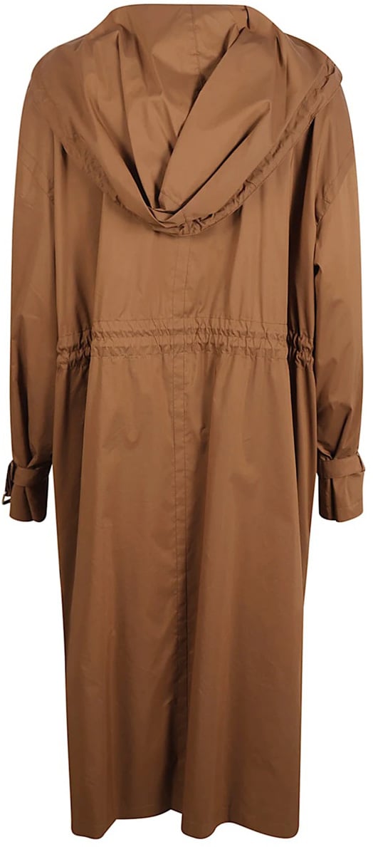 Max Mara Relaxed-Fit Brown Coat with Drawstring Waist Bruin