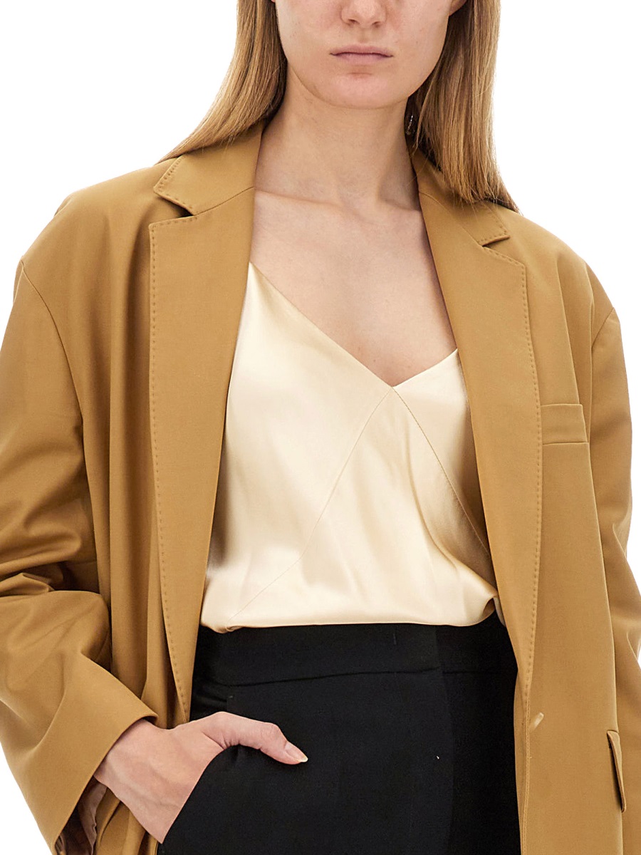 Max Mara Regular Fit Cotton-Elastane Monica Jacket Neutraal
