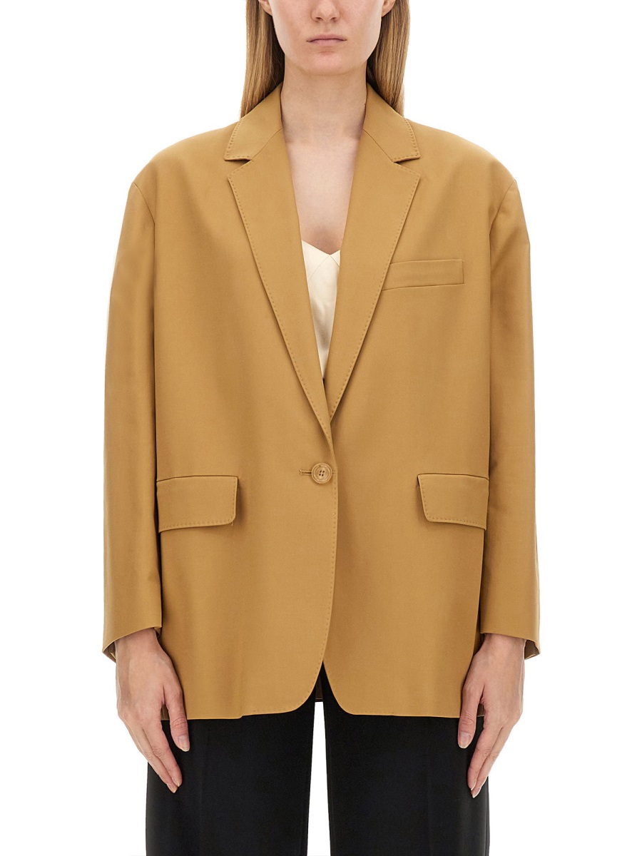 Max Mara Regular Fit Cotton-Elastane Monica Jacket Neutraal
