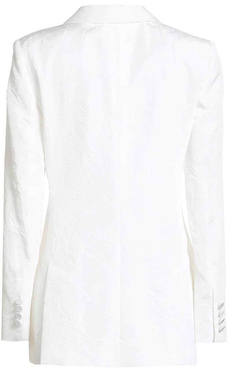 Max Mara Tailored White Jacket with Structured Silhouette Wit