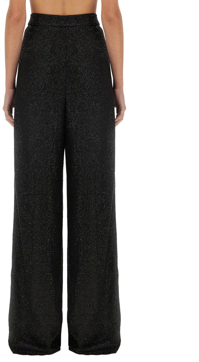 Max Mara Tailored Regular Fit Navigli Pants with Smooth Texture Zwart