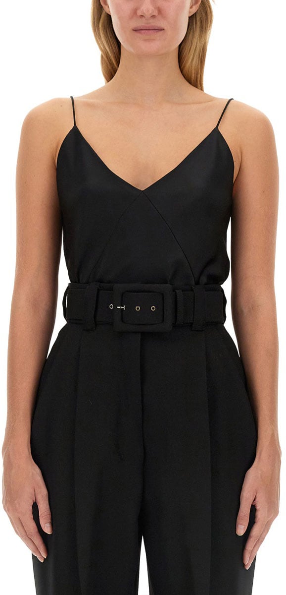 Max Mara "Metello Piano" Top Zwart