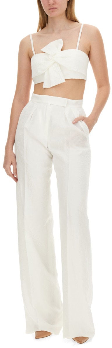 Max Mara Slim Fit Acetate Bridal Top with Refined Silhouette Wit