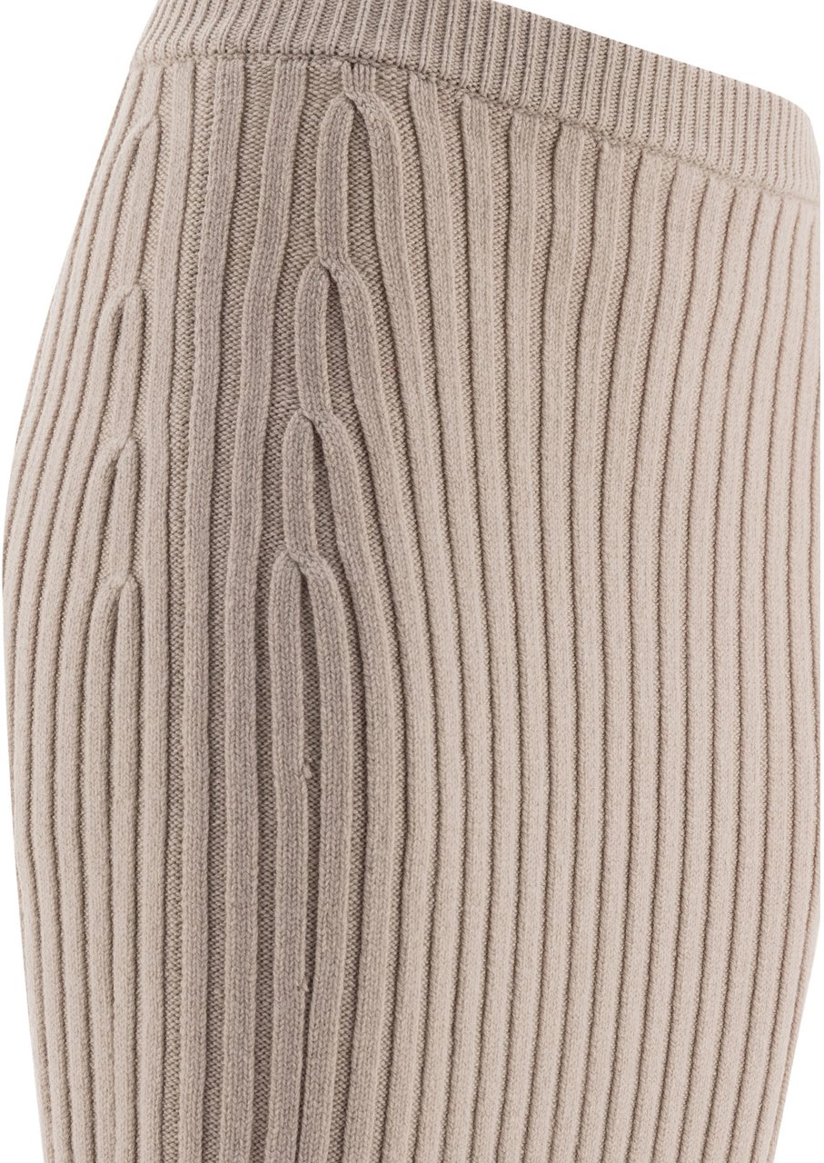 Max Mara Wool and cashmere knit skirt Beige