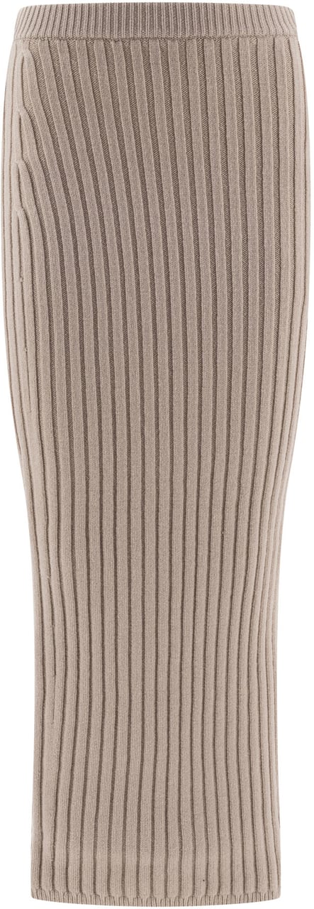 Max Mara Wool and cashmere knit skirt Beige