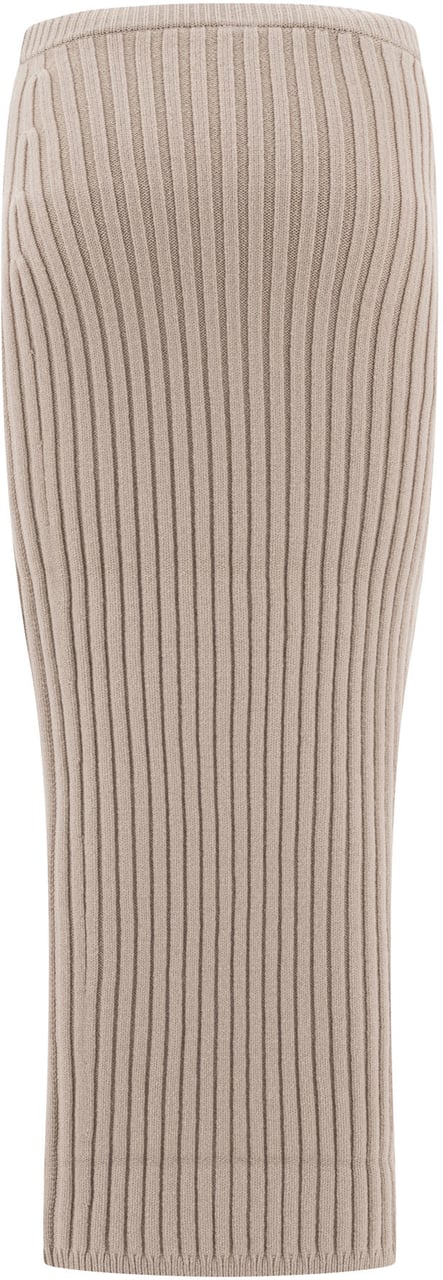 Max Mara Wool and cashmere knit skirt Beige