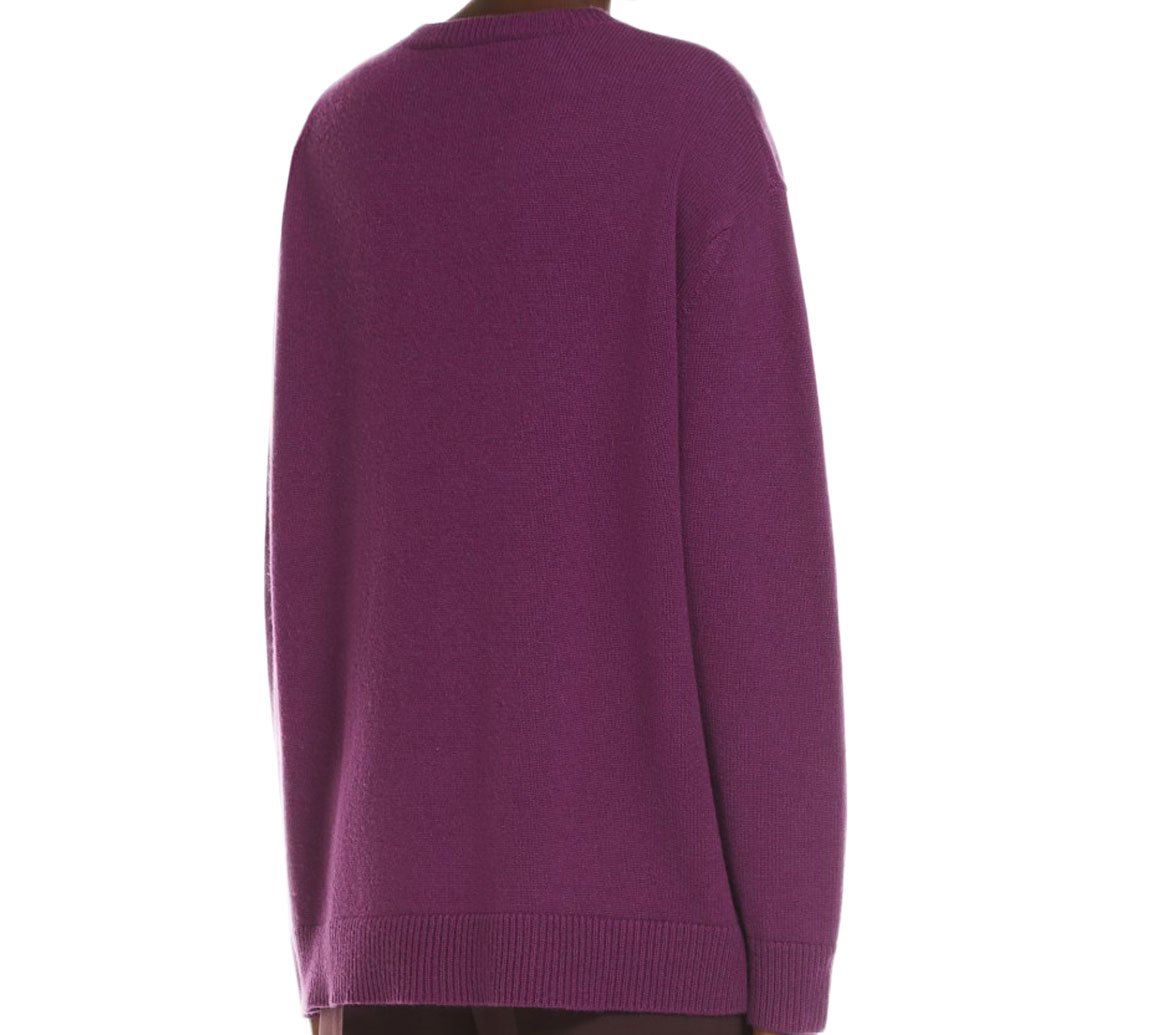Max Mara Long-Sleeved Cashmere Sweater Grijs