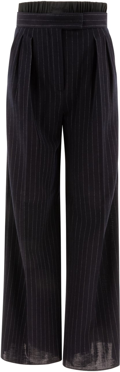 Max Mara "Piroghe" pinstriped trousers Blauw