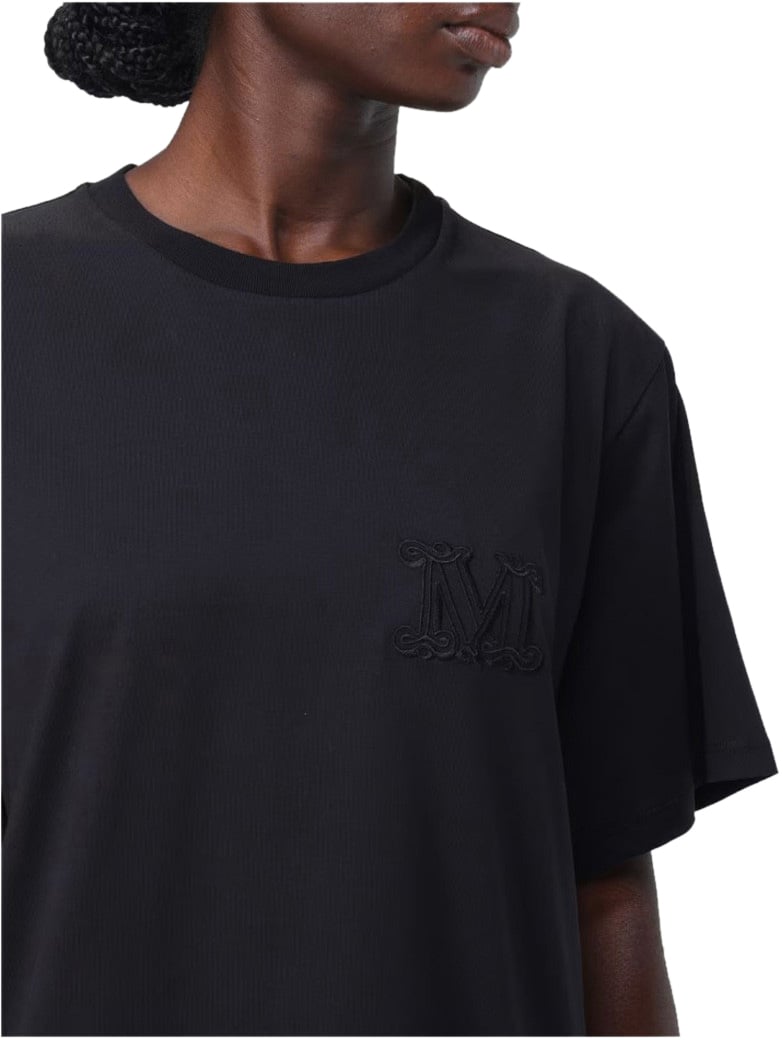 Max Mara Tshirt Short Sleeves Black Zwart