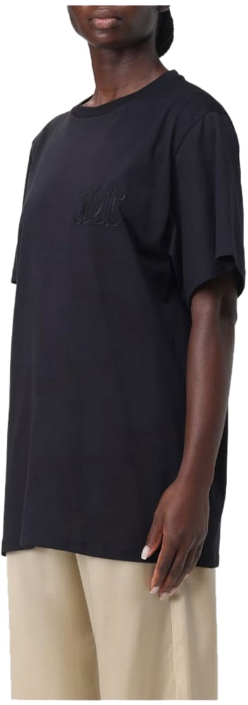 Max Mara Tshirt Short Sleeves Black Zwart