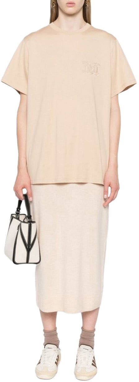 Max Mara Tshirt Short Sleeves Brown Bruin