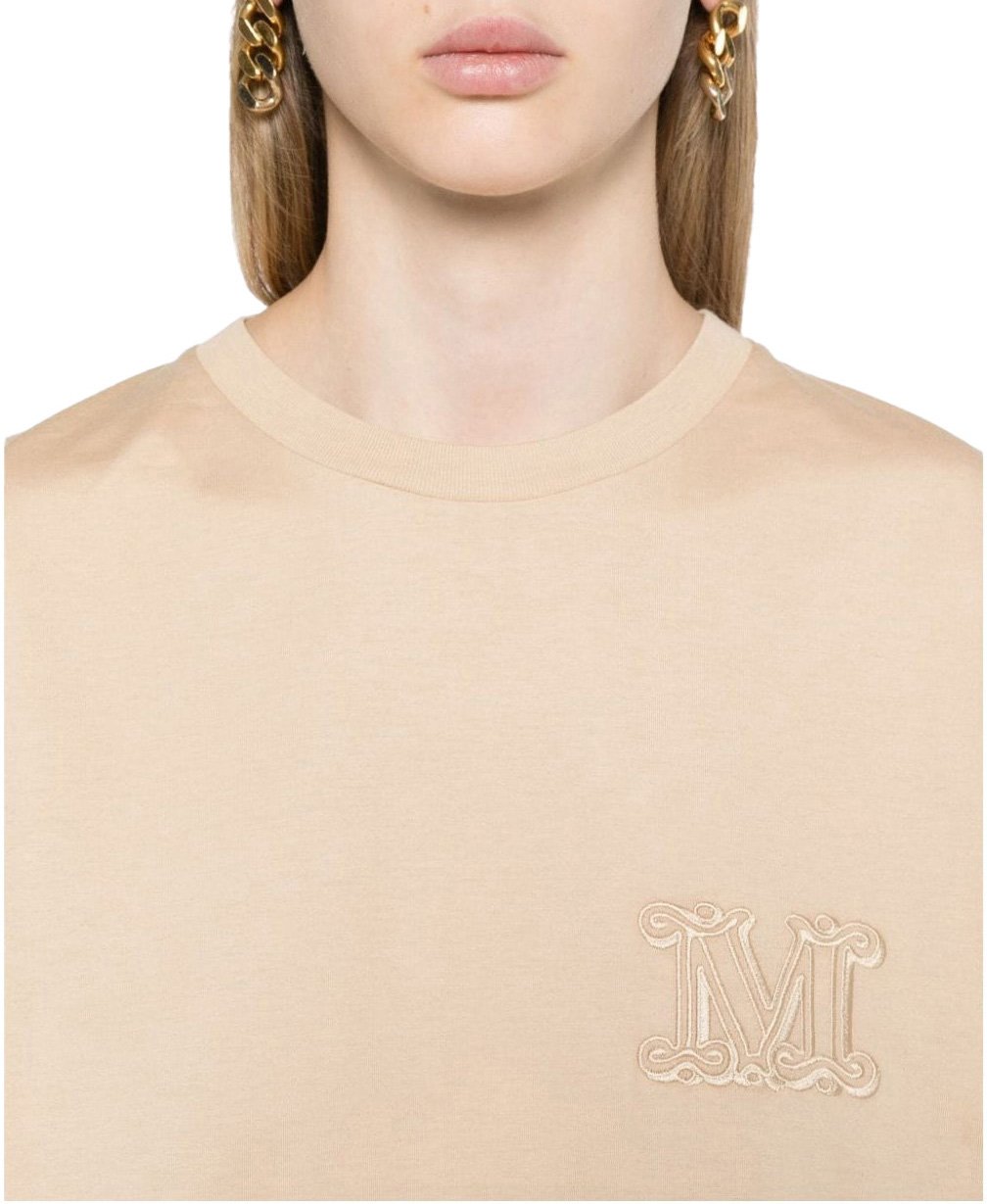 Max Mara Tshirt Short Sleeves Brown Bruin