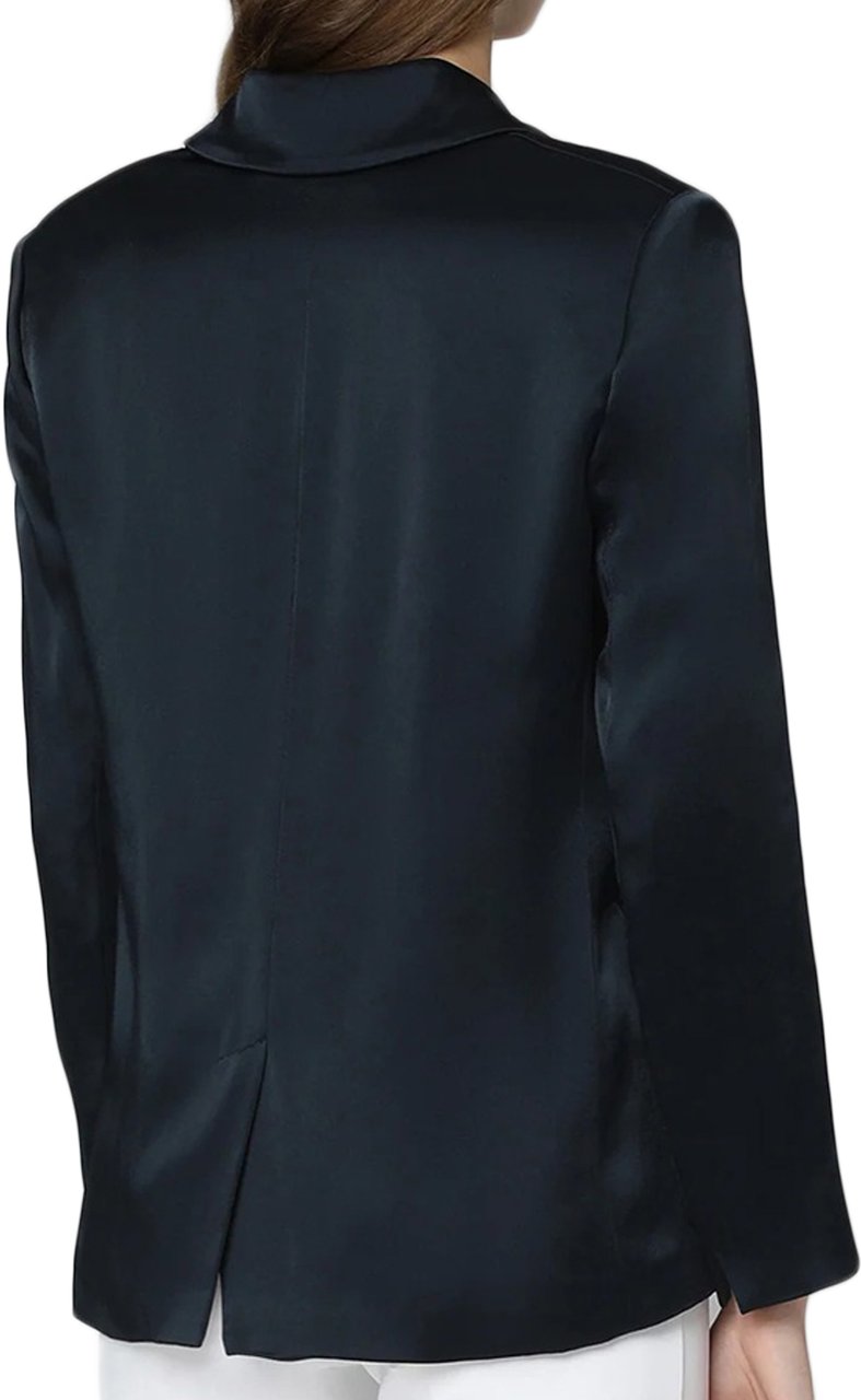 Max Mara Tailored Satin-Finish Jacket Zwart
