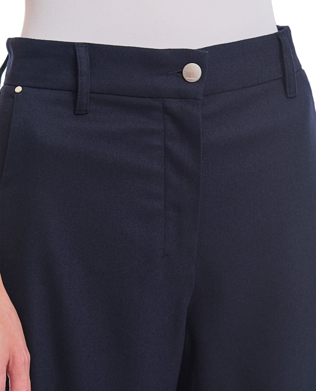 Max Mara Ermes Five Pockets Wool Pants Blauw