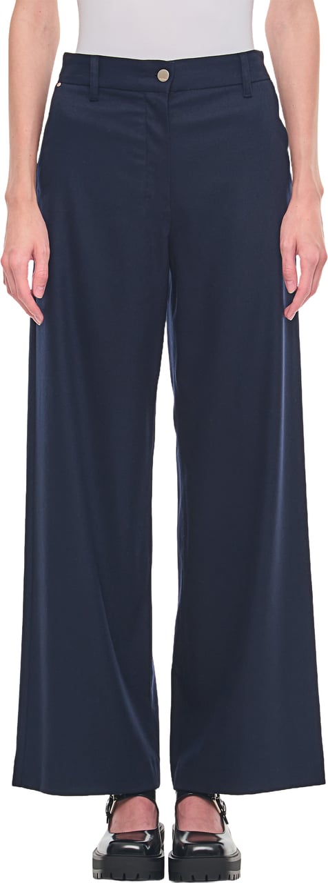 Max Mara Ermes Five Pockets Wool Pants Blauw
