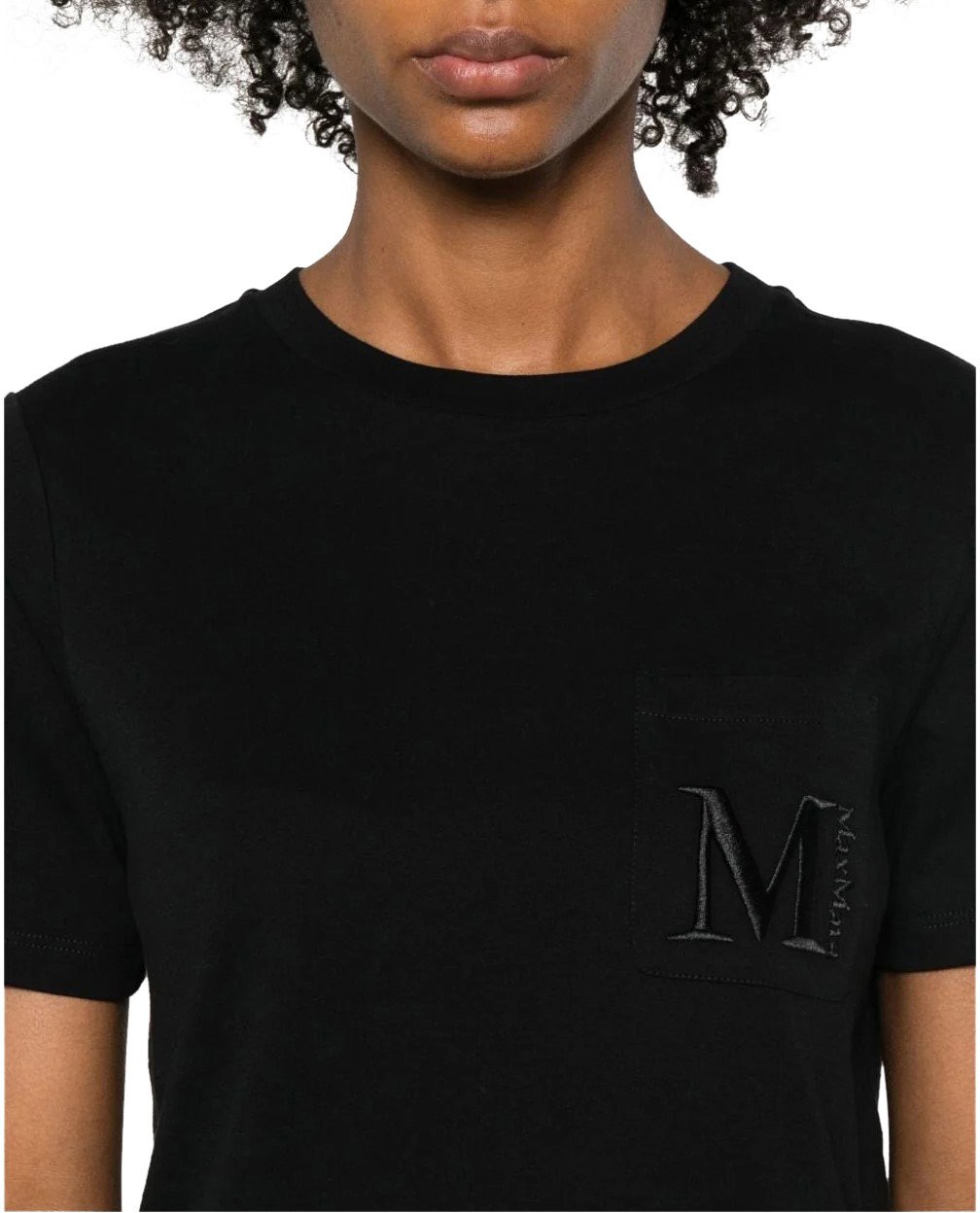 Max Mara Tshirt Short Sleeves Black Zwart