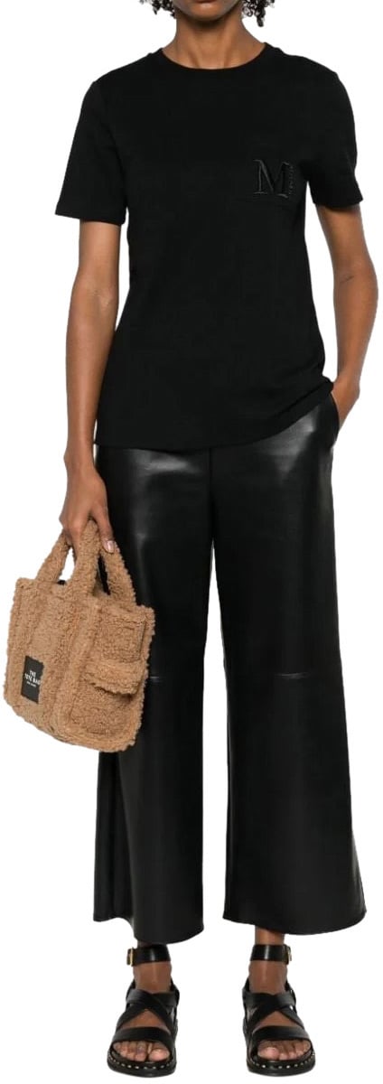 Max Mara Tshirt Short Sleeves Black Zwart