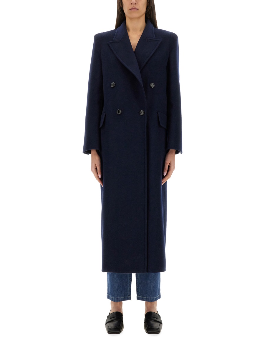 Max Mara Double"Albania1234" -Breasted Coat Neutraal