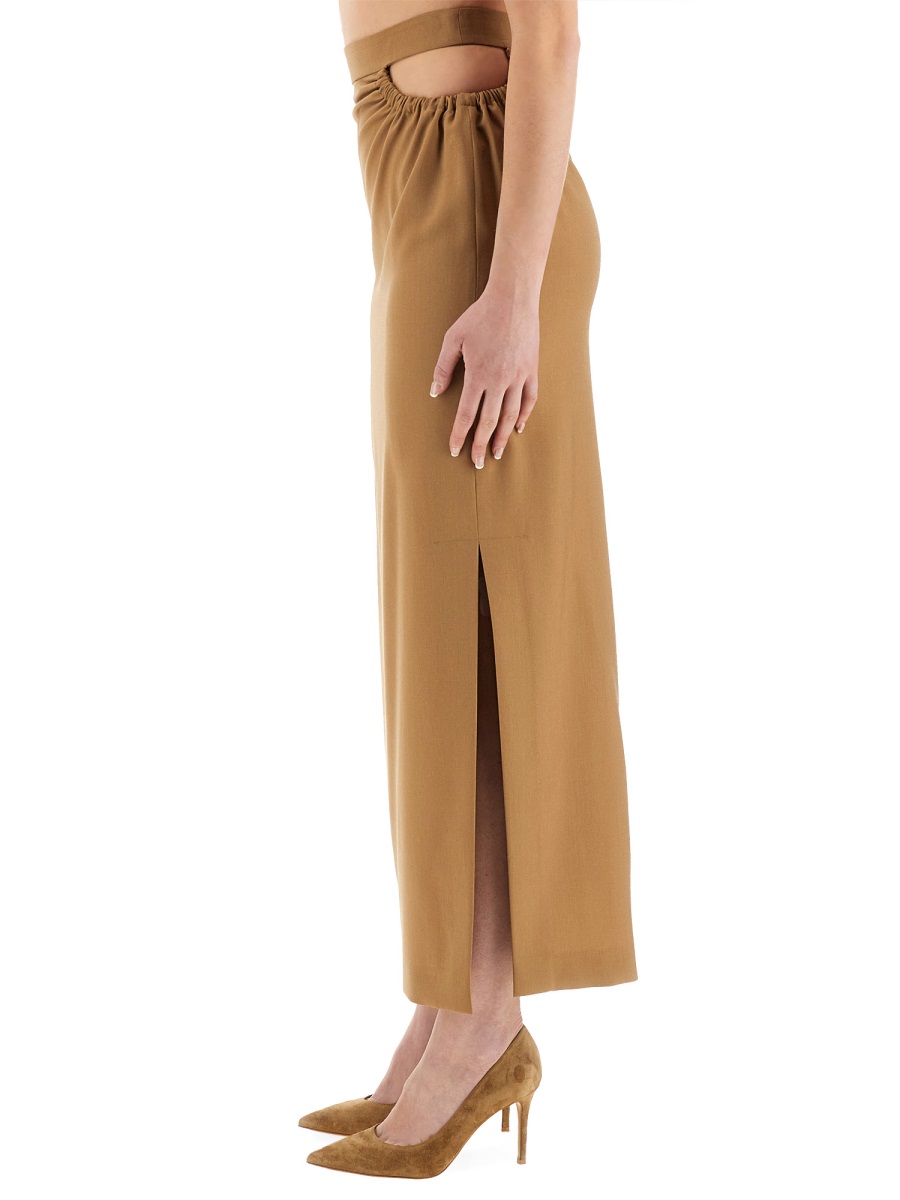 Max Mara "Navona" Long Skirt Bruin
