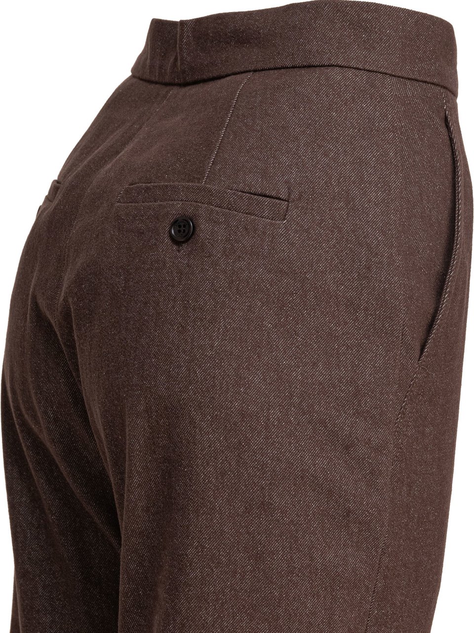 Max Mara Denim-effect cotton trousers Bruin