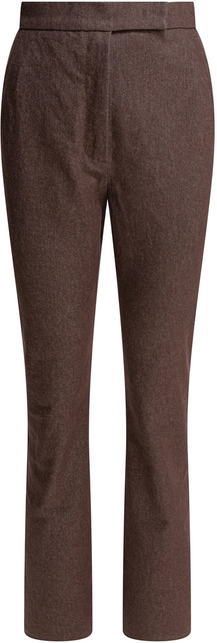 Max Mara Denim-effect cotton trousers Bruin