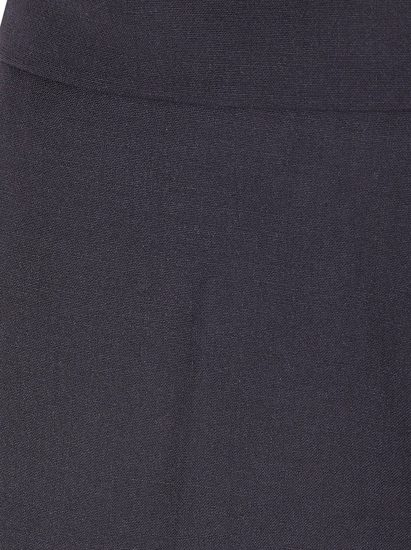 Max Mara Tailored Black Trousers With Structured Waistband Zwart