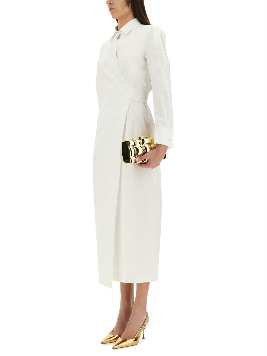 Max Mara "Balzac" Long Dress Wit