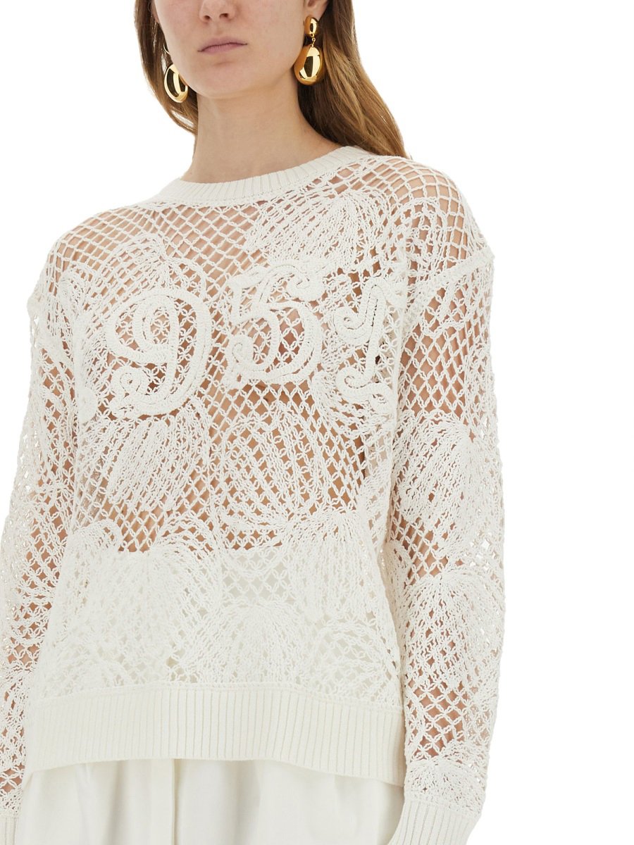 Max Mara "Farea" Mesh Top Wit