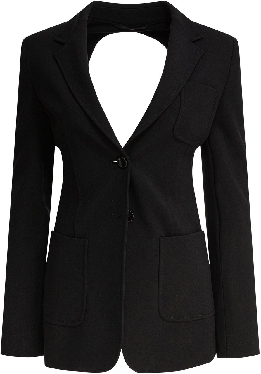 Max Mara Slim jersey blazer Zwart