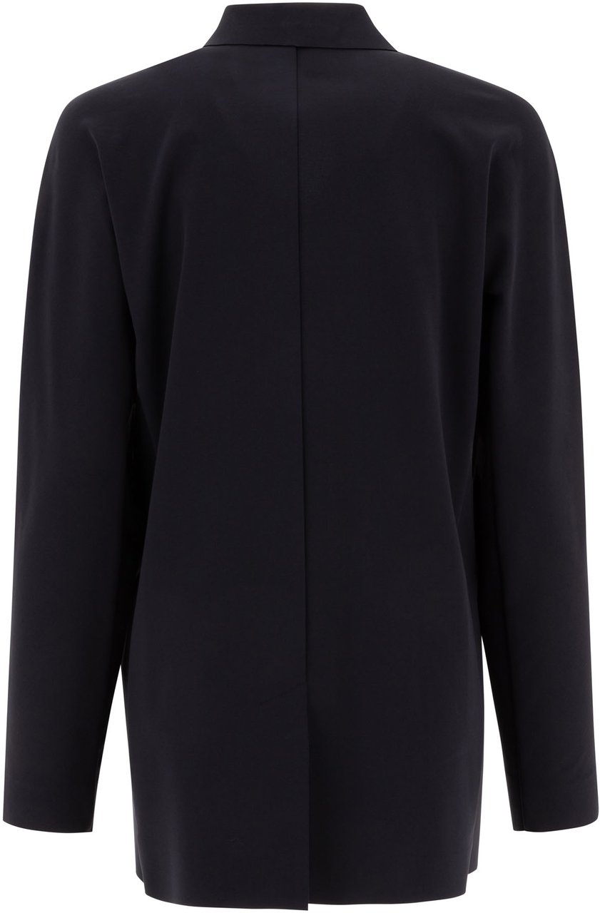 Max Mara Single-breasted jersey blazer Blauw