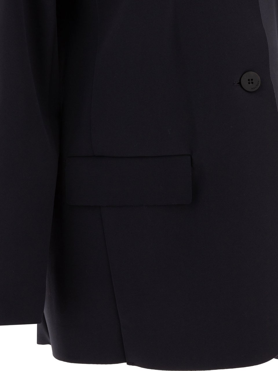 Max Mara Single-breasted jersey blazer Blauw