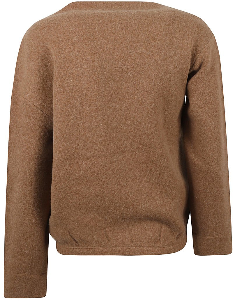 Max Mara Textured Cashmere Blend Sweater Bruin