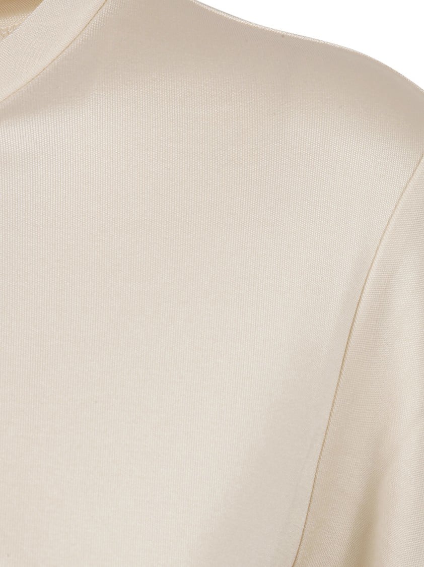 Max Mara Silk T-Shirt With Classic Crew Neckline Wit