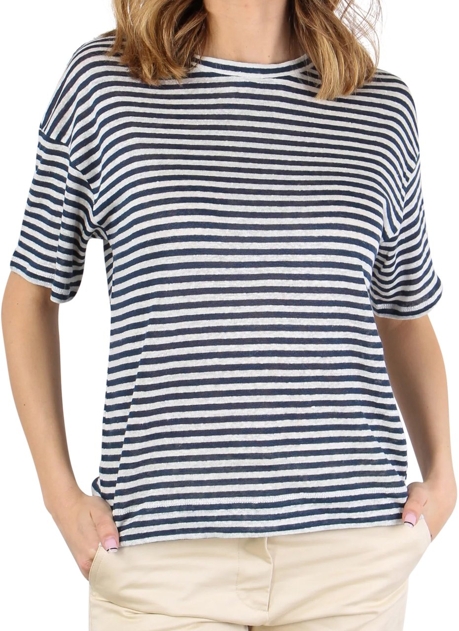 Max Mara Shirts Ecrùblu Blauw