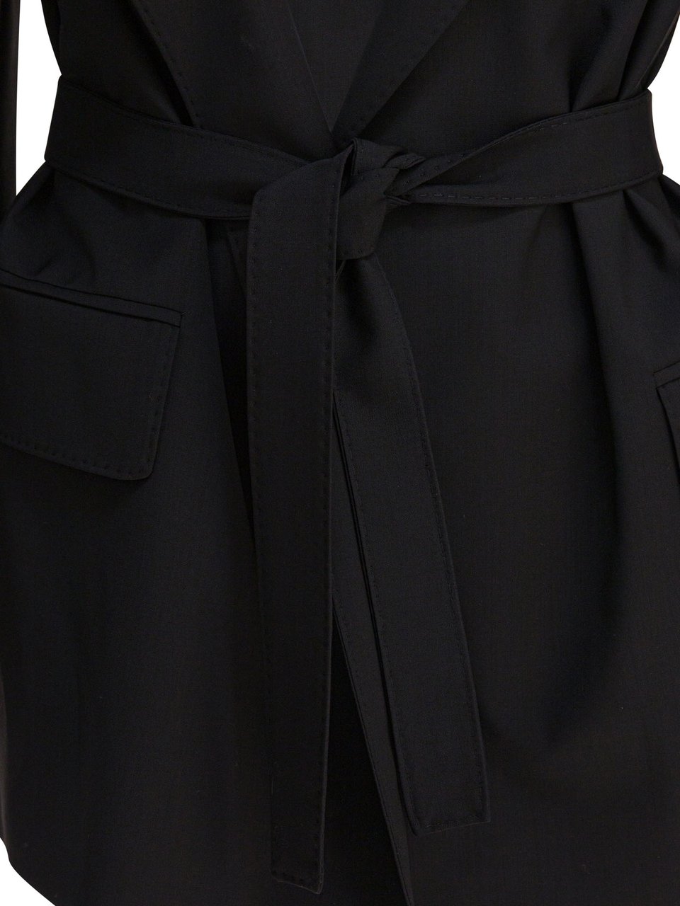 Max Mara Wool canvas blazer Zwart