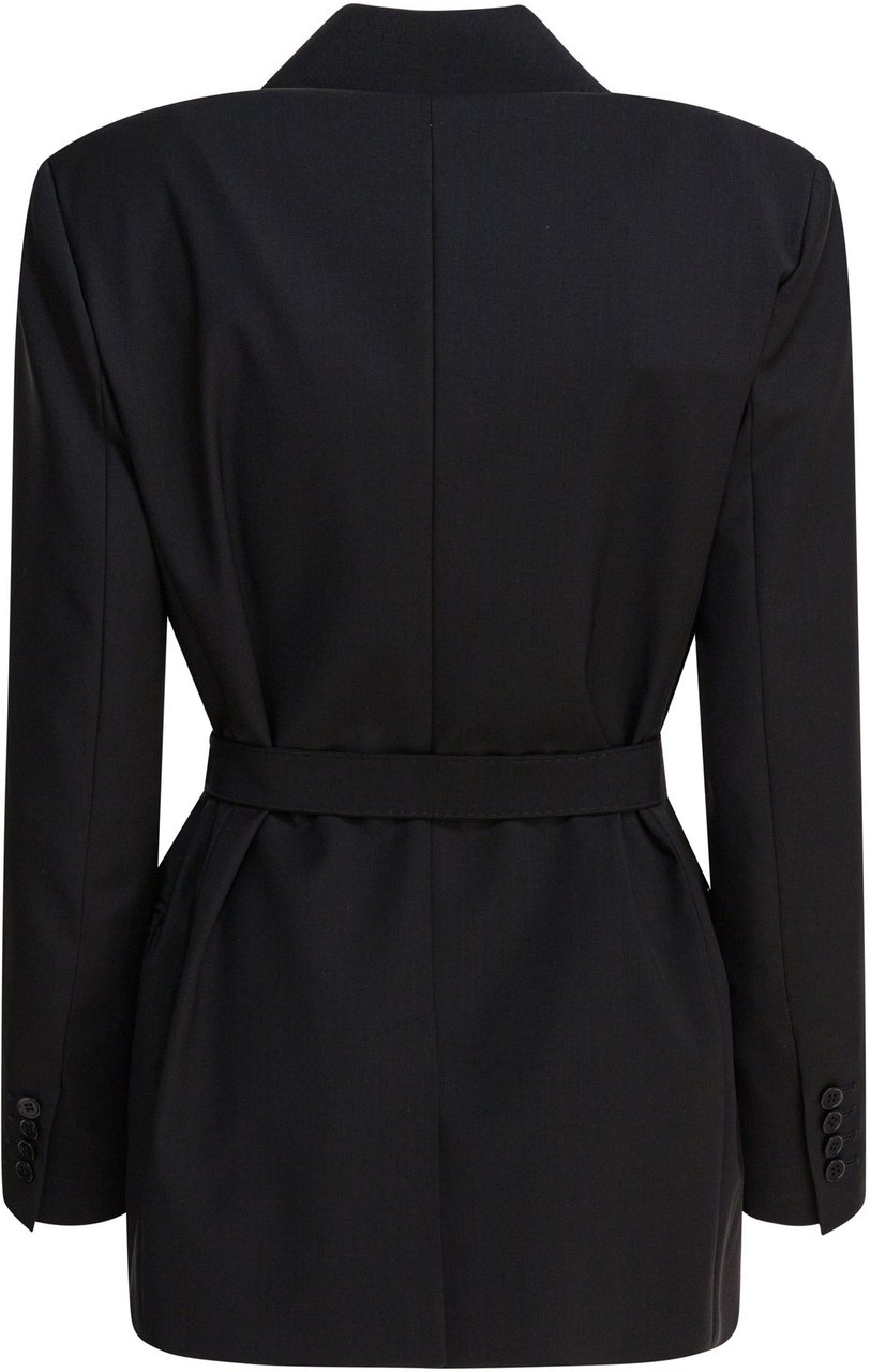 Max Mara Wool canvas blazer Zwart