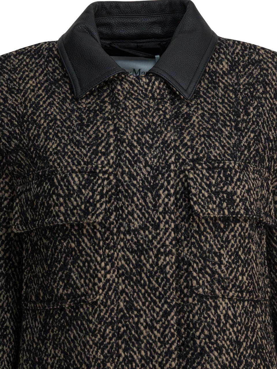 Max Mara Tweed wool coat Bruin