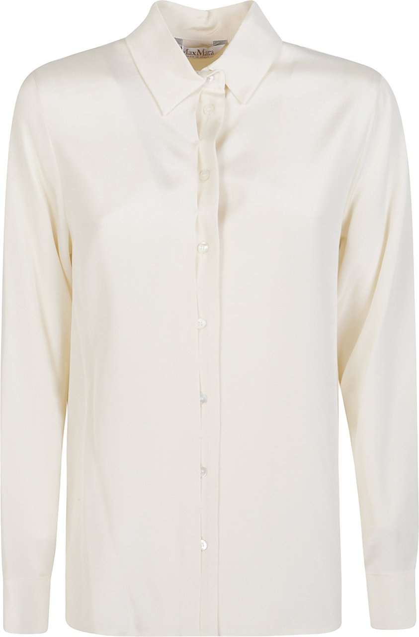 Max Mara Avion Long Sleeve Shirt White Wit
