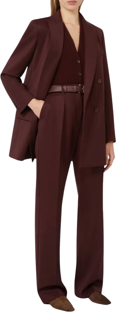 Max Mara Cannes Trousers Cherry Rood