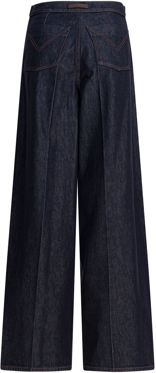Max Mara Denim wide leg jeans Blauw