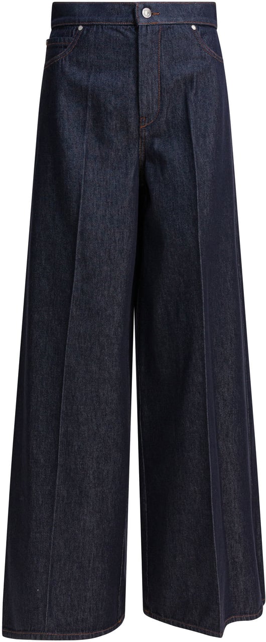 Max Mara Denim wide leg jeans Blauw