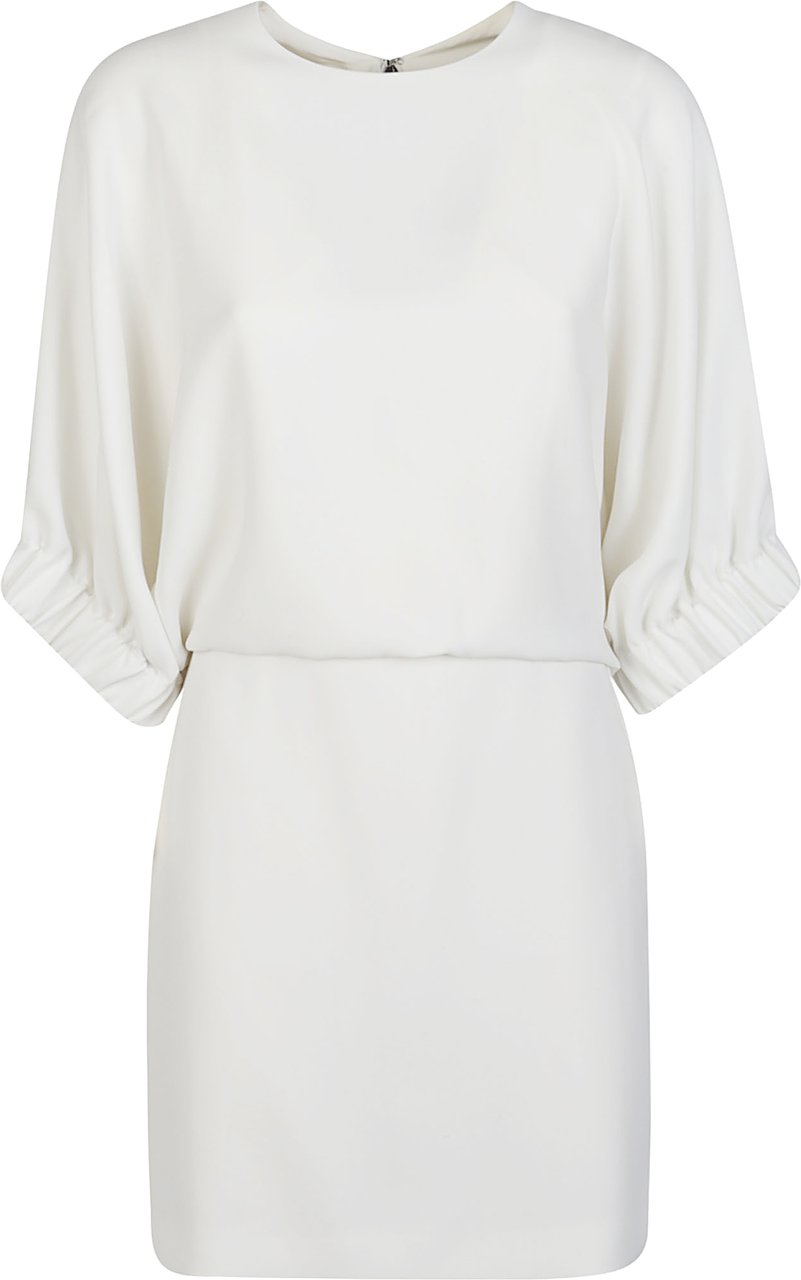 Max Mara Rum 3/4 Sleeves Dress White Wit