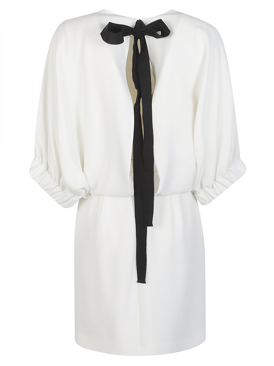 Max Mara Rum 3/4 Sleeves Dress White Wit