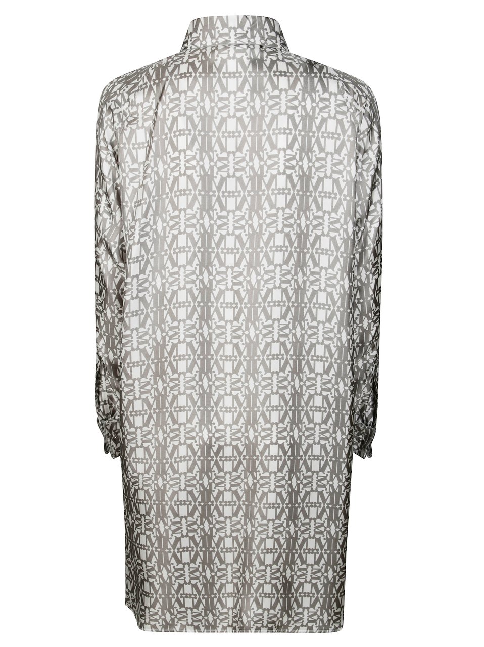 Max Mara Geometric Pattern Long-Sleeved Shirt with Classic Collar Wit