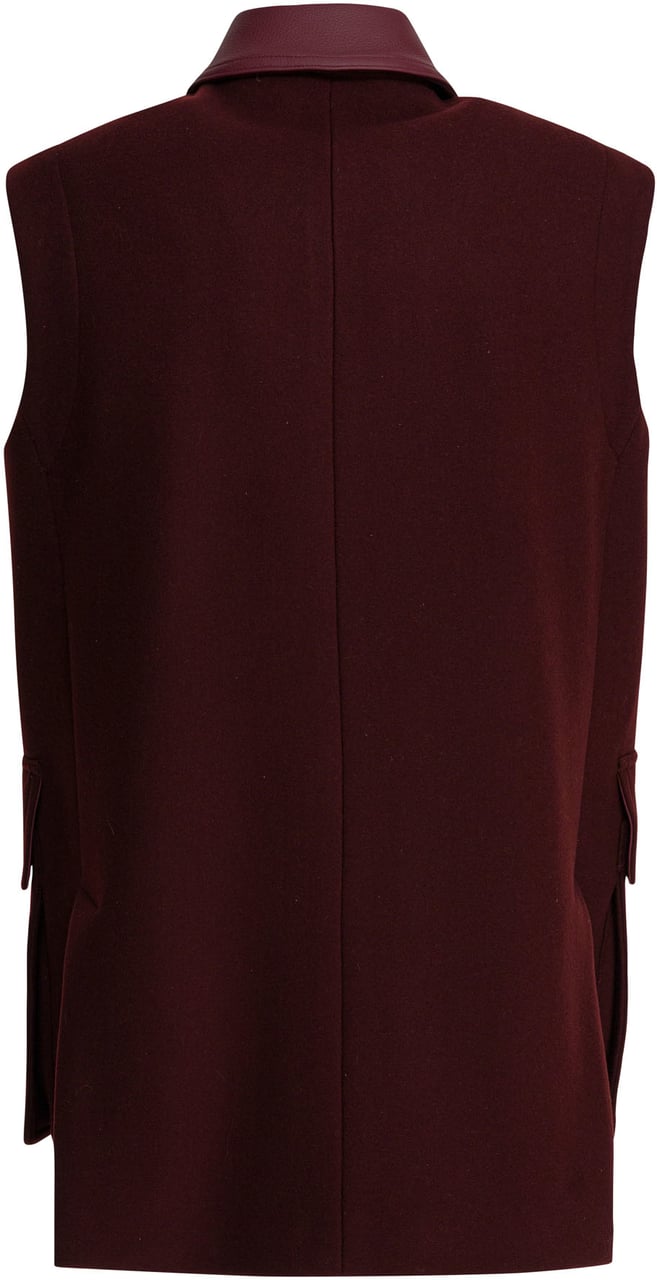 Max Mara Sleeveless jacket in wool and alpaca Rood