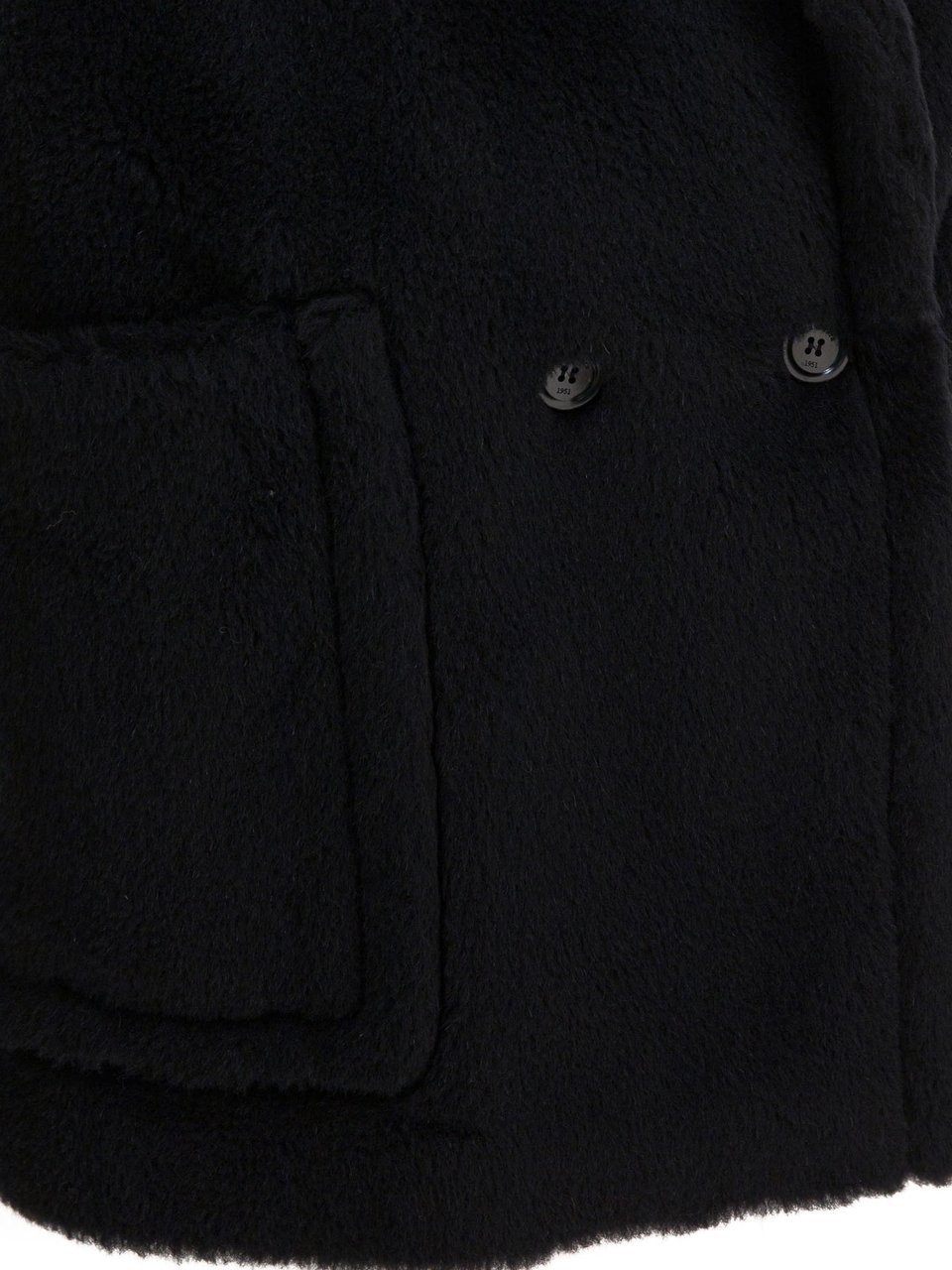 Max Mara Sleeveless teddy jacket in alpaca and wool Zwart