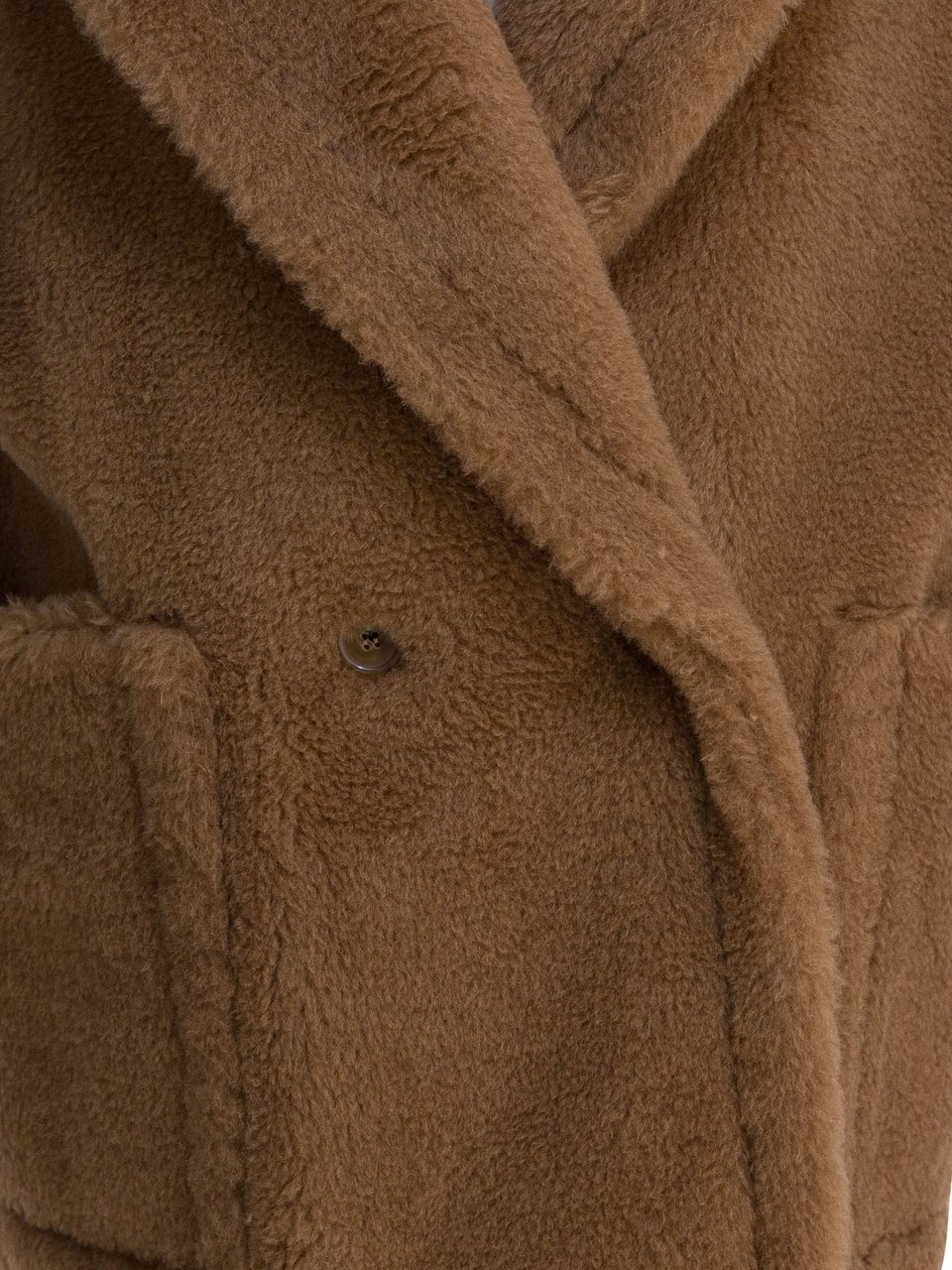 Max Mara Double-breasted sleeveless jacket in Teddy Bruin